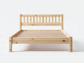 Letto matrimoniale - Legno - 215 x 180 x 100 cm - Legno naturale - Stile rustico nordico