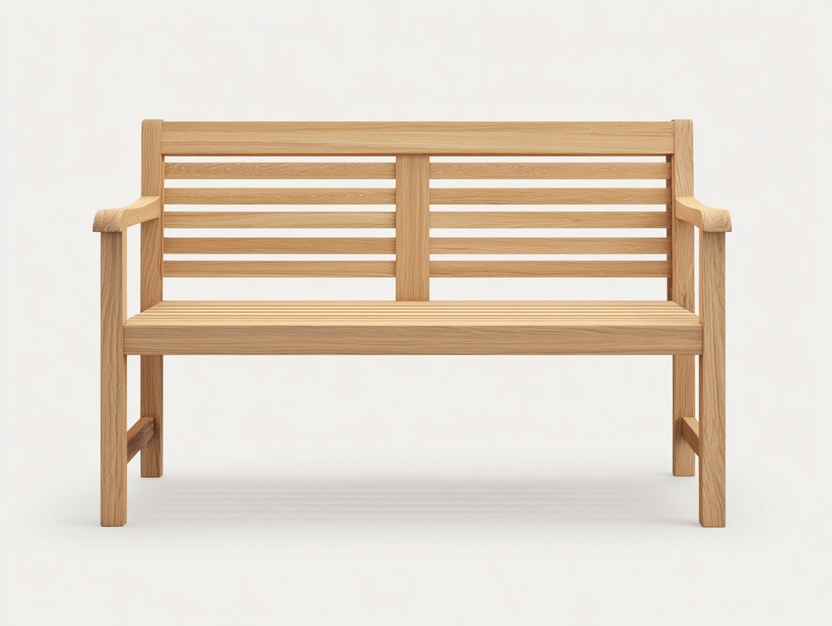 Panche da giardino - Legno - 140 x 58 x 86 cm - Marrone chiaro - Stile minimalista