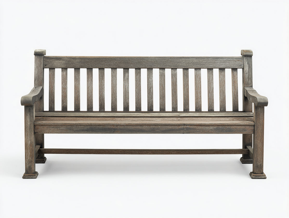 Panche da giardino - Legno - 170 x 60 x 90 cm - Marrone-Grigio - Stile classico vissuto