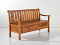 Panche da giardino - Legno - 150 x 60 x 92 cm - Marrone - Stile classico con vano contenitore
