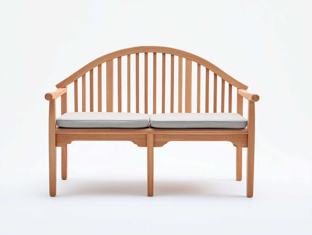 Panche da giardino - Legno - 150 x 62 x 105 cm - Marrone chiaro-Grigio chiaro - Stile classico ad arco