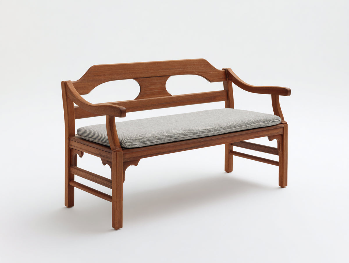 Panche da giardino - Legno - 145 x 60 x 88 cm - Marrone-Grigio chiaro - Stile classico decorativo