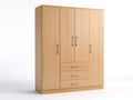Armadio - Legno - 180 x 60 x 200 cm - Rovere chiaro - Stile moderno