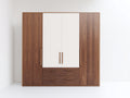 Armadio - Legno - 200 x 60 x 200 cm - Noce-Bianco - Stile moderno