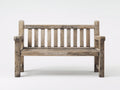 Panche da giardino - Legno - 125 x 55 x 85 cm - Marrone-Grigio - Stile rustico vissuto