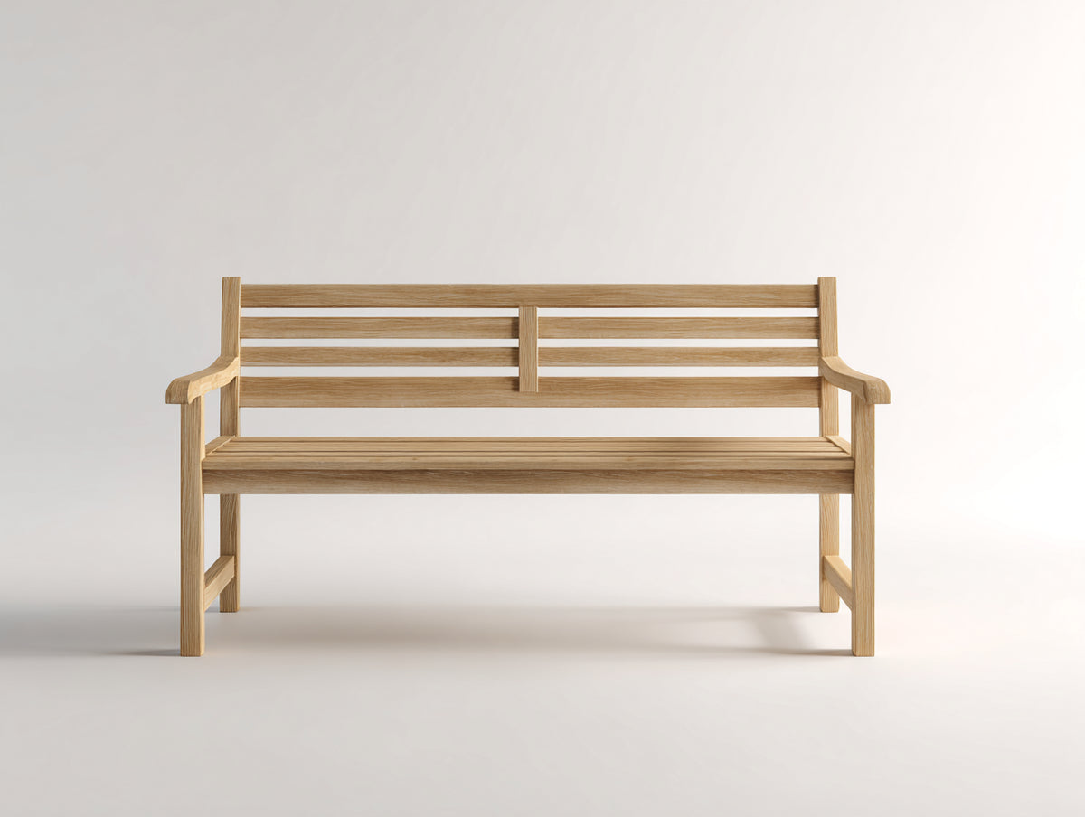 Panche da giardino - Legno - 145 x 58 x 86 cm - Marrone chiaro - Stile minimalista
