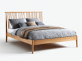 Letto matrimoniale - Legno - 215 x 180 x 110 cm - Legno naturale - Stile scandinavo moderno