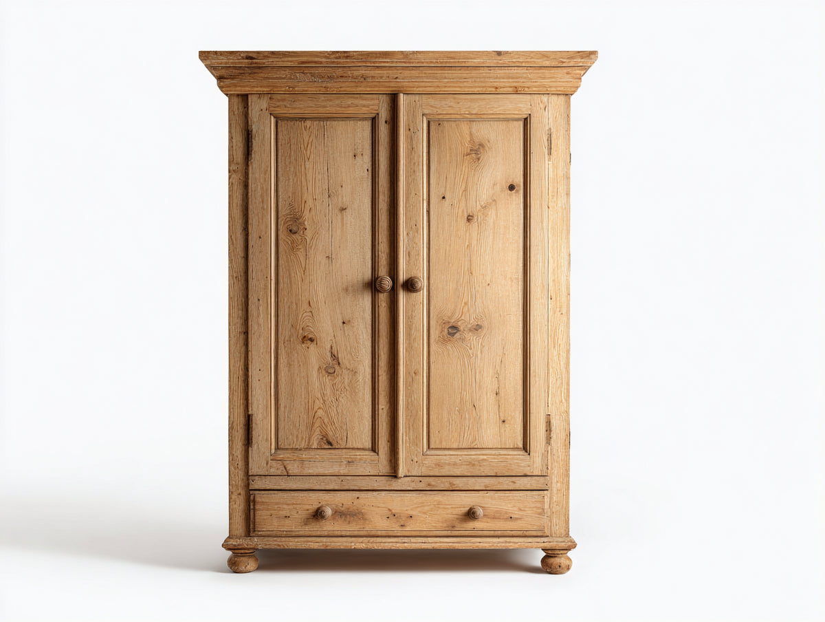 Armadio - Legno - 105 x 55 x 190 cm - Rovere naturale - Stile rustico classico