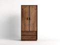 Armadio - Legno - 90 x 55 x 190 cm - Noce scuro - Stile contemporaneo