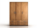 Armadio - Legno-Metallo - 165 x 55 x 200 cm - Rovere naturale - Stile contemporaneo